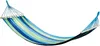 A striped hammock suspended against a white background. Produktbild-Vorschau