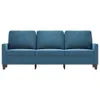 A three-seater blue sofa shown from the front against a white background. Produktbild-Vorschau