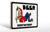 Holzschild Alkohol 30x20cm Beer cheaper than therapy Bier Produktbild-Vorschau 1