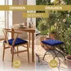 Lavea® Sitzkissen 40x40 cm - 4er Set,  mit Stoffbändern – Produktbild-Vorschau 3