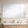Badspiegel ohne Beleuchtung 100x70 cm -reversibel Produktbild-Vorschau 1