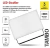 LED-Fluter TAMBO, 30 W, 3000 lm, IP65, schwarz Náhľad obrázku produktu