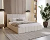 A bedroom scene with a bed, nightstand, bookshelf, and plant. Náhled obrázku produktu