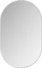 A white oval mirror with a thin metal frame. Podgląd zdjęcia produktu