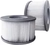 Two cylindrical filters with pleated white filter material and gray plastic rims are shown against a white background. Produktbild-Vorschau