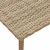 Garten-Couchtisch Rechteckig Beige 40x40x37 cm Poly Rattan Produktbild-Vorschau 5