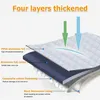Diagram showing the four layers of a car windshield cover. Produktbild-Vorschau