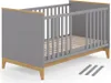 Vitalispa dětská postýlka Malia, 70x140 cm, Šedá/Dub Náhled obrázku produktu 1