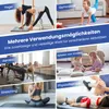 A collage of images showing different uses of a mat, including yoga, gymnastics, aerobics, children's play, stretching, and physiotherapy. Produktbild-Vorschau
