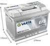 Batteria Varta Accu Dynamic EFB, 12V, 70Ah, 760A Anteprima dell’immagine prodotto 5