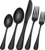 Besteck Set 6 Personen Schwarz, 30 teilig Edelstahl Produktbild-Vorschau 1