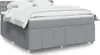 vidaXL Boxspringbett mit Matratze Hellgrau 180x200 cm Stoff Produktbild-Vorschau 2