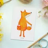 Mr. & Mrs. Panda Postkarte Fuchs Laterne - Weiß - Geschenk, Produktbild-Vorschau 2