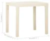 vidaXL Gartentisch Weiß 79x65x72 cm Kunststoff Produktbild-Vorschau 4