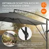 ML-Design Ampelschirm Ø 300 cm Anthrazit Alu Sonnenschirm Produktbild-Vorschau 4