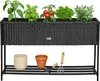 Polyrattan Hochbeet Blumenbeet 100x30x70 cm Kräuterbeet Produktbild-Vorschau 3