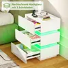 Table de nuit LED avec prise électrique & USB, haute Voir les images du produit 6