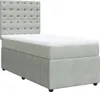 vidaXL Boxspringbett mit Matratze Hellgrau 80x200 cm Samt Produktbild-Vorschau 3