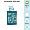 Minecraft Bettwäsche Set für Jungen 135x200 80x80 cm Gaming Produktbild-Vorschau 2