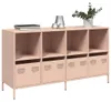 vidaXL Sideboard Rosa 135x39x73,5 cm Kaltgewalzter Stahl Produktbild-Vorschau 1