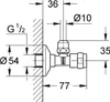 Grohe Egaplus Eckventil DN15 mit selbstdicht. Gewinde, 1 Produktbild-Vorschau 3