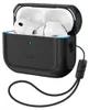 A black protective case for Apple AirPods Pro 3 with the AirPods inside, shown with the lid open. Anteprima dell’immagine prodotto