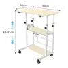Höhenverstellbar Schreibtische mit Rädern PC Büro 60x40 cm Produktbild-Vorschau 7