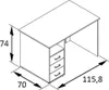Schreibtisch 116cm, in weiß NEVERS-80 Produktbild-Vorschau 3