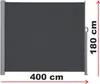 KIK KX3219 Zatahovací boční markýza 180 x 400 cm šedá Náhled obrázku produktu 4