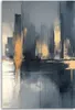 Leinwandbild Schwarz-Gold-Abstraktion 80x120 Feeby Grau Produktbild-Vorschau 3