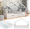Hausbett Vitalispa Design Weiß 90x200 cm mit 2 Schubladen Produktbild-Vorschau 2