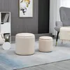 HOMCOM 2er Sitzhocker Ottomane mit Stauraum Fußhocker Produktbild-Vorschau 2