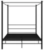 Letto a baldacchino in metallo nero 160x200 cm Anteprima dell’immagine prodotto 3