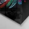 Bilder auf glas - Vogel Feder Farbe Komposition - 30x30cm - Produktbild-Vorschau 5