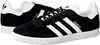 A pair of black Adidas Gazelle sneakers with white stripes and soles. Produktbild-Vorschau