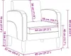 vidaXL Poltrona con braccioli nera 54 cm in Pelle finta Anteprima dell’immagine prodotto 8
