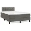 vidaXL Letto a molle con materasso grigio scuro 120x200 cm Anteprima dell’immagine prodotto 1