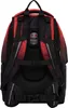 The back of a red and black backpack is shown against a white background. Anteprima dell’immagine prodotto