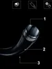 A close-up view of a black hose with numbered callouts indicating different layers or features. Produktbild-Vorschau