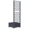 vidaXL Fioriera con traliccio Grigio scuro 40x40x121,5 cm Anteprima dell’immagine prodotto 13