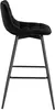A side view of a black bar stool against a white background. Produktbild-Vorschau