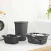 Wäschesammler 55 l FLOWERS, Farbe:Iris dunkelblau ged. Produktbild-Vorschau 4