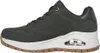 A side view of a green Skechers sneaker. Voir les images du produit