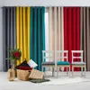 A collection of colorful curtains and chair cushions displayed in a room. Podgląd zdjęcia produktu