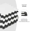 A stack of interlocking foam puzzle mats, some white and some black, with marketing text and a small inset image showing a stack of the mats. Náhled obrázku produktu