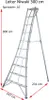 Niwaki Aluminium 3-Holm-Gartenleiter Silber 231x148x303 cm Produktbild-Vorschau 7