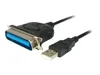 Equip USB auf Parallel adapter kable, schwarz, Schwarz, USB Produktbild-Vorschau 5