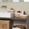 Set di cestini per scaffali Relaxdays in bambù, forma Anteprima dell’immagine prodotto 2