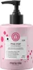 A pink bottle of Maria Nila Colour Refresh hair mask with a black pump dispenser. Produktbild-Vorschau