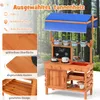 Kuchnia dla dzieci COSTWAY, kuchnia ogrodowa z daszkiem Podgląd zdjęcia produktu 6